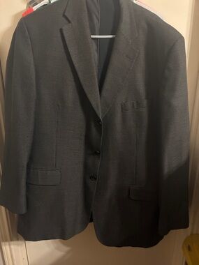 Haggar Men's Dark Charcoal Micro-Check Blazer